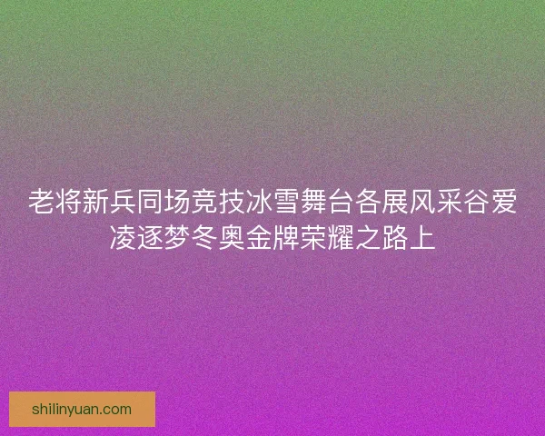 老将新兵同场竞技冰雪舞台各展风采谷爱凌逐梦冬奥金牌荣耀之路上